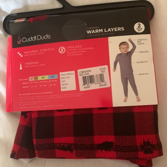 New Toddler Cuddl Duds 2 piece set size 2T/3T - Picture 2 of 7
